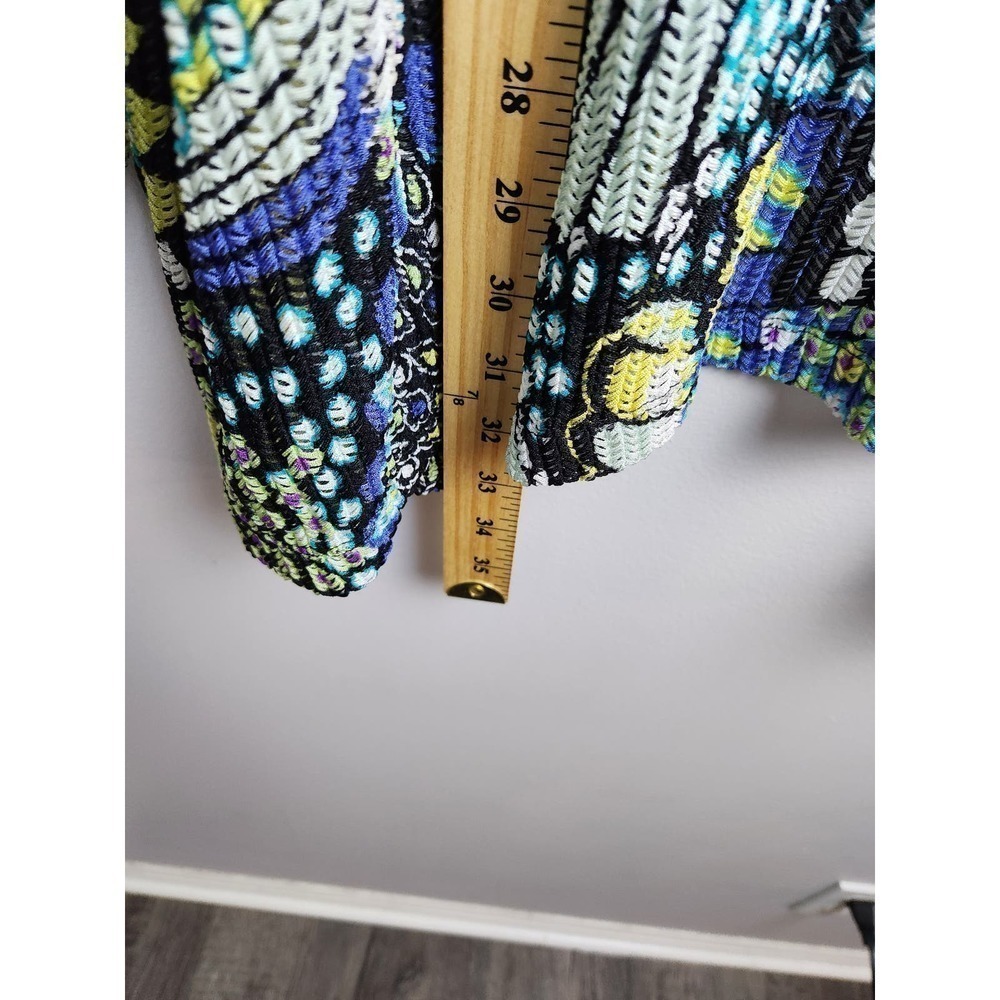 Maggie Barnes open cardigan artsy lagenlook sz 2X stretchy long sleeve colorful - Picture 6 of 6